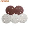 High quality 150mm 6'' Red P80 hook and loop Sandpaper for polishing and grinding stainless steel wood