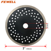 High quality Hot Press 7inch 180*2.6*10*22.23mm diamond saw blade turbo disc with reinforced center for dry cutting granite