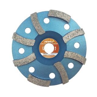 High quality Silver Brazed 4inch 100*5*15mm diamond grinding cup wheel for concrete
