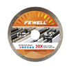 High quality 115*2.0*7*22.23mm cold Press 4.5inch continuous Rim diamond cutting disc for cutting tile