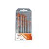 High quality 7pcs(3mm,4mm,5mm,6mm,8mm,10mm,12mm) triangle shank spiral drill bit for wall concrete brick