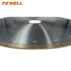 Hot Press 12inch 350*2.2*10*50mm with T slot continuous Rim diamond saw blade for cutting ceramics