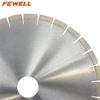 DIY Silver brazed 14inch 400*15*60mm segmented silent steel diamond saw blade for cutting granite
