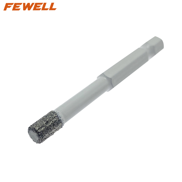 High quality vacuum Brazed 6/10mm hex shank diamond core drill bits hole saw for drilling porcelain tile ceramic marble