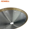 High quality 10/12/14inch 250/300/350*10mm T slot continuous Rim diamond saw blade for wet cutting ceramic tile porcelain