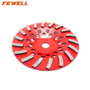 High quality Silver Brazed 7inch 180*22.23 diamond grinding cup wheel disc for surface grinding concrete