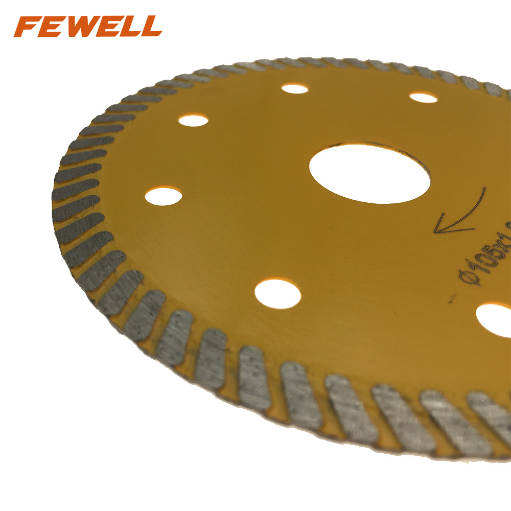 High quality hot press 4/5/7inch 105//125/180*7mm super thin turbo diamond saw blade for cutting tile porcelain 