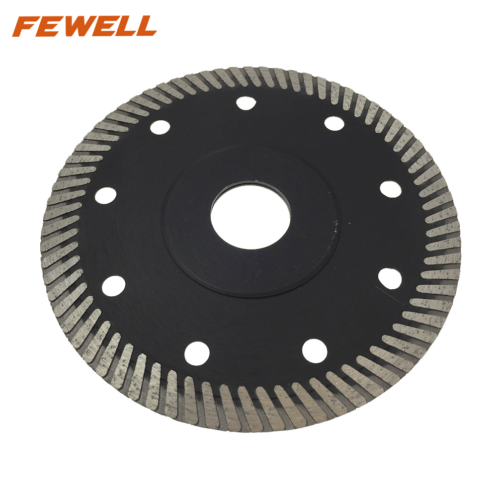 High quality Hot press 4.5/5inch sintered 115/125*10*22.23mm with reinforced center super thin turbo diamond saw blade for cutting ceramic tile