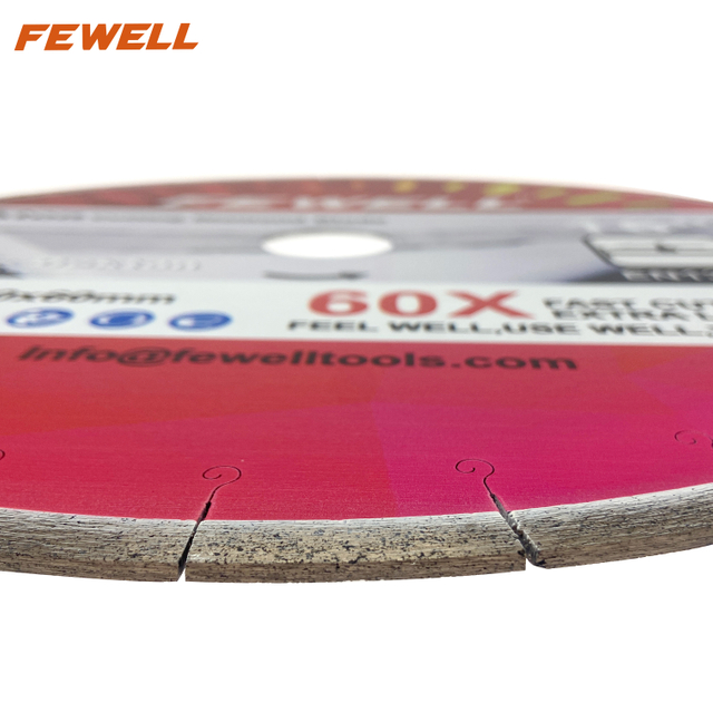 Premium quality Silver brazed 14/16inch 350/16*10*60mm J-slot segmented diamond saw blade for cutting Dekton