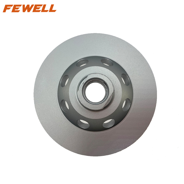 High quality 4/7inch 100/180*5*M16 cold press sintered 4inch diamond cup grinding wheel for concrete stone