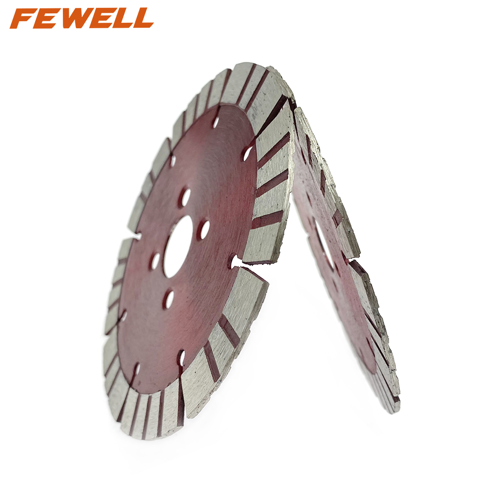 High quality Cold Press 4.5inch 115*2.0*12*20mm Segmented turbo diamond saw blade with cooling holes for cutting concrete beton