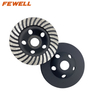 Low price cold Press sintered 4.5inch 115*22.23mm turbo cup-shaped diamond grinding cup wheel for abrasive concrete floor granite stone