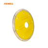 115mm Super Thin Hot Press Continuous Rim Diamond Saw Blade for Tile Marble Cutting with 8 Sector-Shaped Slots
