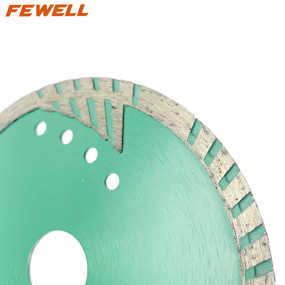 High quality Cold Press sintered 5inch 125*2.5*8*22.23mm MG turbo diamond saw blade with protective teeth for cutting concrete beton