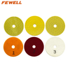 Low price 4inch 100mm 1# 2# 3# 3 step buff diamond polishing Pads for granite stone concrete floor