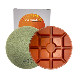 High quality 4inch 100mm 400# diamond polishing resin Pads for buffing ceramic concrete floor