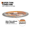 High quality ultra thin turbo diamond saw blade for cutting ceramic tile granite concrete
