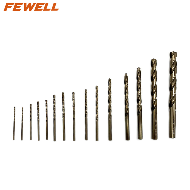 15PCS Fully Ground 5% Cobalt HSS M35 Twist Metal Drill Bit Set for Drilling Metal Stainless Steel