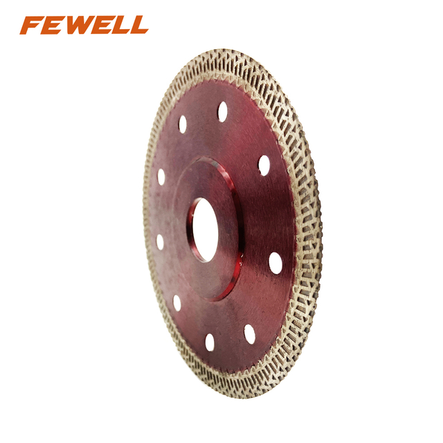 Hot press 115mm super ultra thin turbo diamond wheel saw blade for cutting ceramic tile porcelain
