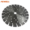 High quality 9inch laser welded 230*2.8*12*22.23mm with cooling holes diamond saw blade for cutting reinforced concrete