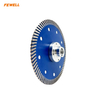 High Quality M14 Aluminum Flange 4 Inch 125MM Hot Press Diamond Turbo Saw Blade for Cutting Granite Concrete