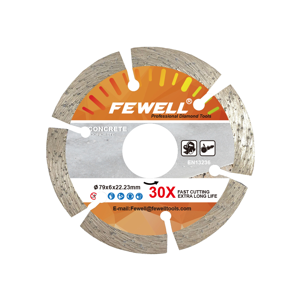 High quality Cold press 6mm Thickness 79*22.23mm Diamond Tuck Point Saw Blade for cutting concrete wall stone