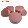 High quality 150mm 6'' Red P80 hook and loop Sandpaper for polishing and grinding stainless steel wood