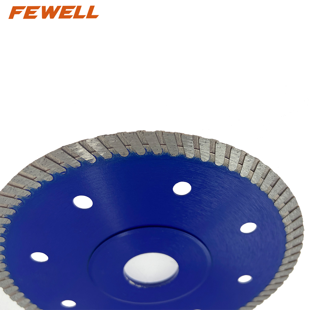 High quality Hot Press 5inch 125*1.3*7*22.23mm with reinforced center sintered diamond turbo saw blade for cutting ceramic tile