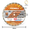 High quaity Cold Press 14inch 350*3.2*15*25.4mm sintered diamond segmented diamond saw blade for dry cutting general purpose