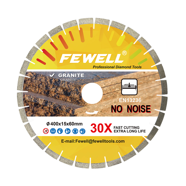 DIY Silver brazed 14inch 400*15*60mm segmented silent steel diamond saw blade for cutting granite