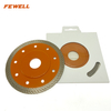 High quality hot press 4、4.5、5inch 105-125*10mm height special teeth reinforced center diamond saw blade for cutting ceramic tile porcelain