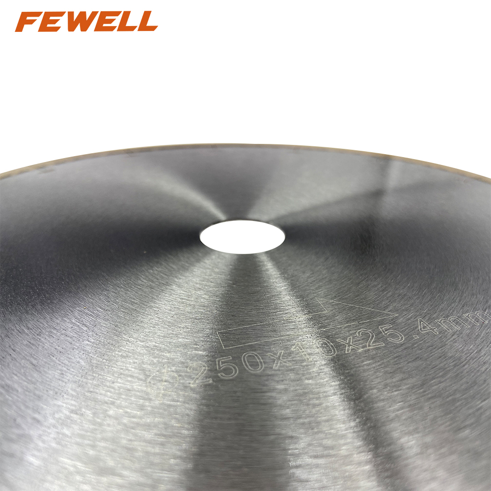 High quality 10/12/14inch 250/300/350*10mm T slot continuous Rim diamond saw blade for wet cutting ceramic tile porcelain