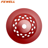 High quality Silver Brazed 7inch 180*22.23 diamond grinding cup wheel disc for surface grinding concrete