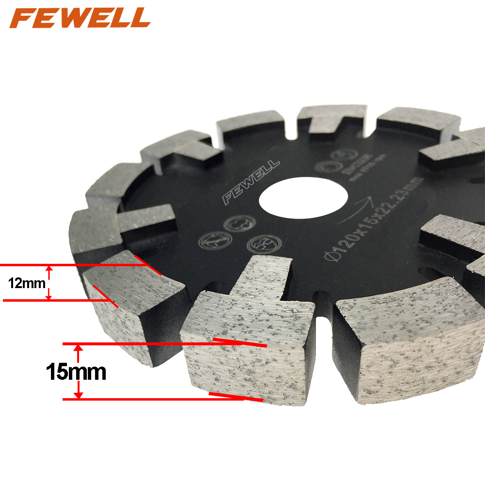 High quality 120*15/16/17*12*22.23mm Wall Floor heating Grooved Crack Chaser Diamond Tuck Point Saw Blade for grooving concrete
