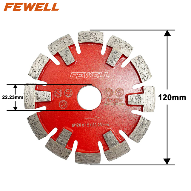 Premium quality 120*15/16/17*12*22.23mm U Shape Wall Floor heating Grooved Crack Chaser Diamond Tuck Point Saw Blade for grooving concrete