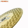 High quality 4.5-9inch 115-230mm M14 flange double side triangle shape blade electroplated diamond saw blade for marble