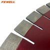 High quality 15/18in 380/450*20*60mm laser welded sandwich silent steel arix segment reinforced center diamond saw blade for cutting quartz stone