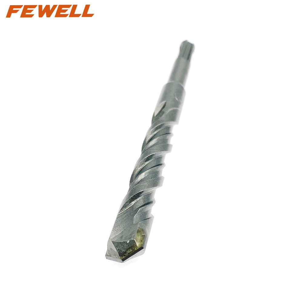 High quality SDS Plus Carbide Single Flat Tip long 16*160/210/260/350/500/600/800/1000mm Double Flute Electric hammer Drill Bit for Concrete wall Masonry Granite