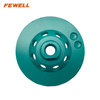 High quality Silver Brazed 4/4.5inch 100/115*5*M14 turbo diamond grinding cup wheel disc for concrete stone