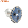 High quality 40/50/65/80/105mm with M14 aluminum flange Hot Press diamond fine turbo saw blade for cutting granite concrete