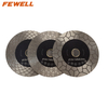 Premium Quality 125mm Triangle Turbo Diamond Granite Blade Double Sided Diamond Cutting And Grinding Disc for Ceramic Porcelain