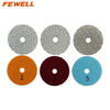 High quality 4inch 100mm 3 stepdiamond polishing Pads for wet polishing ceramic marble concrete granite 