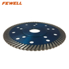 High quality 115*2.2*10*22.23mm 4.5inch Hot Press Diamond Turbo Saw Blade for Cutting granite