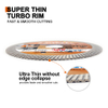 High quality hot press 4inch 105*10mm thin turbo diamond saw blade for cutting tile bricks granite concrete marble