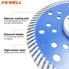 High quality Hot Press 5inch 125*10*M14 continuous thin turbo diamond saw blade for cutting ceramic granite concrete marble bricks