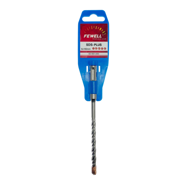 Top quality SDS Plus Carbide Single Flat Tip 6*160mm Double Flute Electric rotary hammer Drill Bit for Concrete wall Masonry Granite