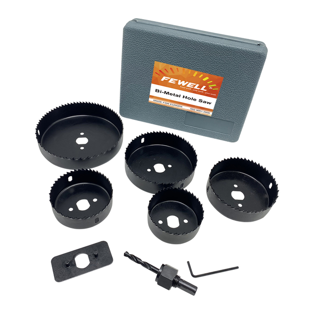 8pcs 67mm 76mm 89mm 102mm 127mm Bi-Metal hole saw set for Metal Iron Stainless Steel 