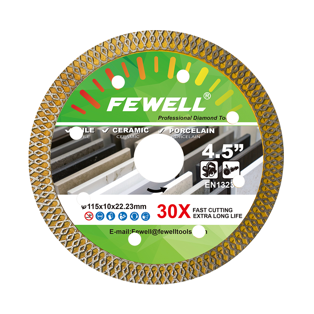 Low price115/180/230*22.23mm cold press ultra thin X turbo diamond saw blade for dry cutting porcelain ceramic tile