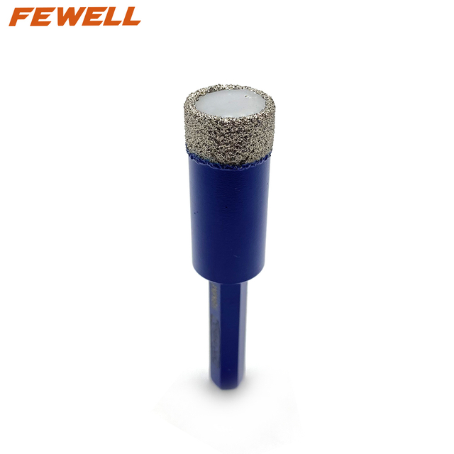 Vacuum Brazed 18mm hex shank hole cutter core drill bits for drilling porcelain tile ceramic marble