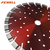 High quality 9inch laser welded 230*2.8*12*22.23mm with cooling holes diamond saw blade for cutting reinforced concrete